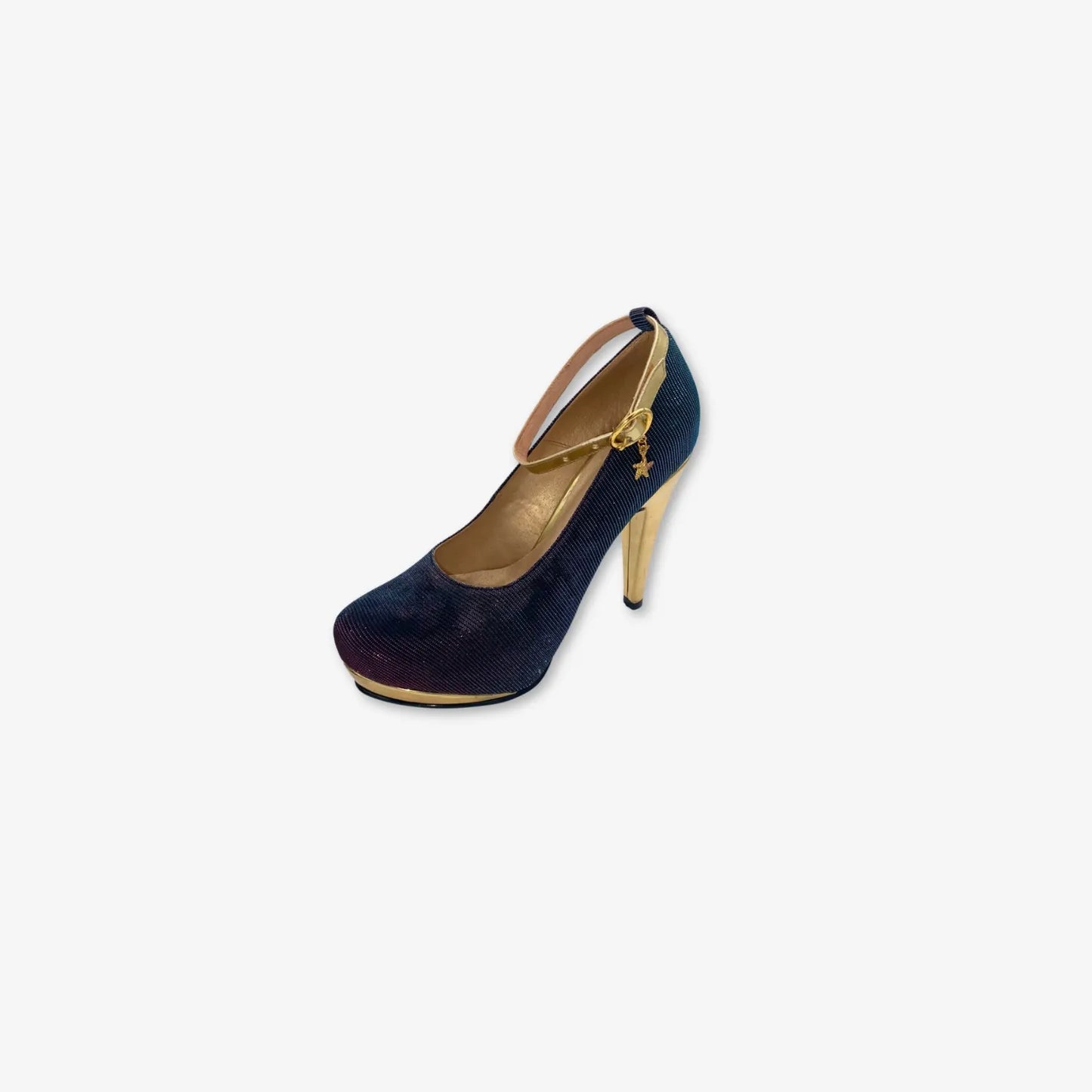 Tacones de vestir para Mujer con correa Tornazolado  color Azul y Fucsia