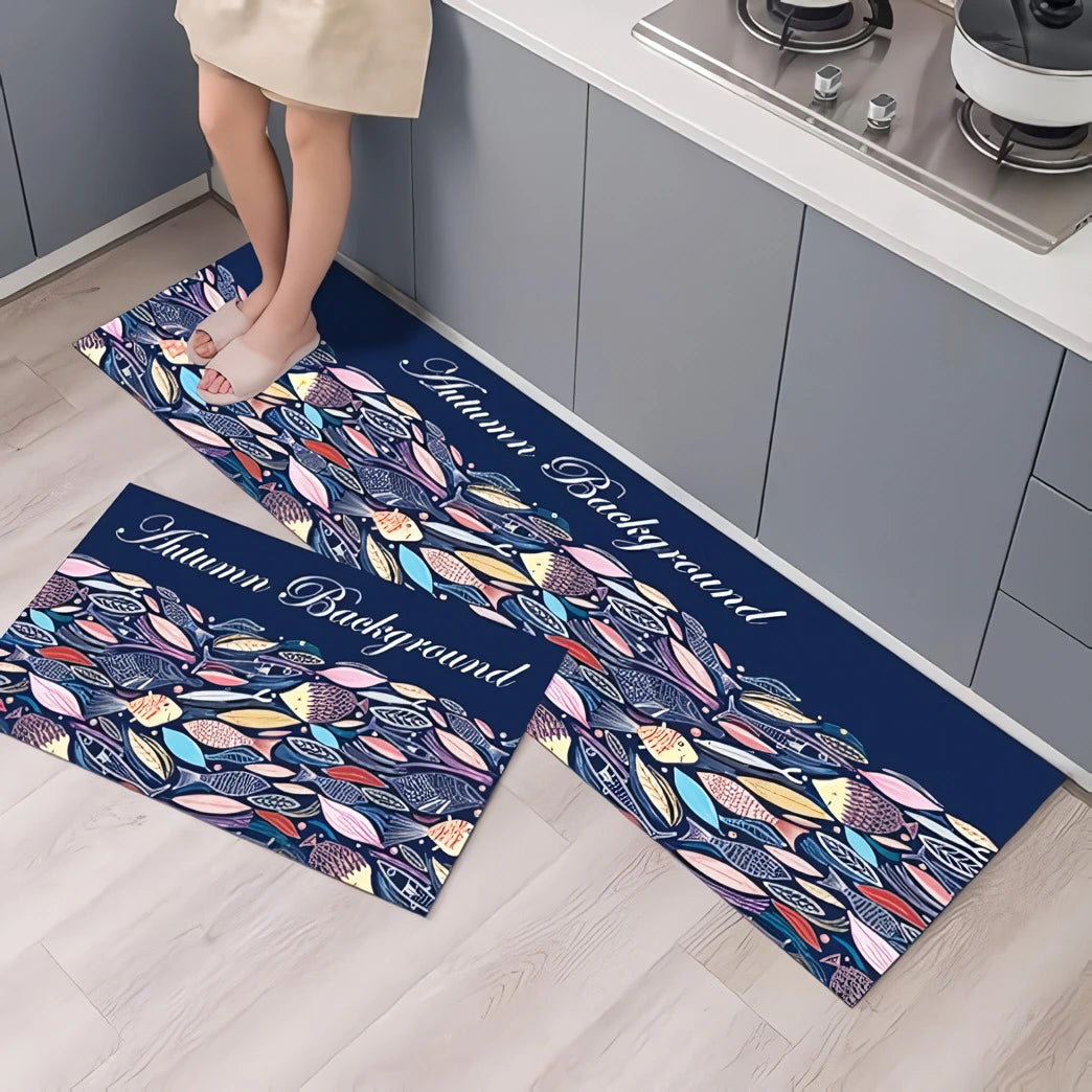 Alfombra de Estilo Moderno para Cocina, Baño y Más - Set 2 en 1 Calle Lima 51