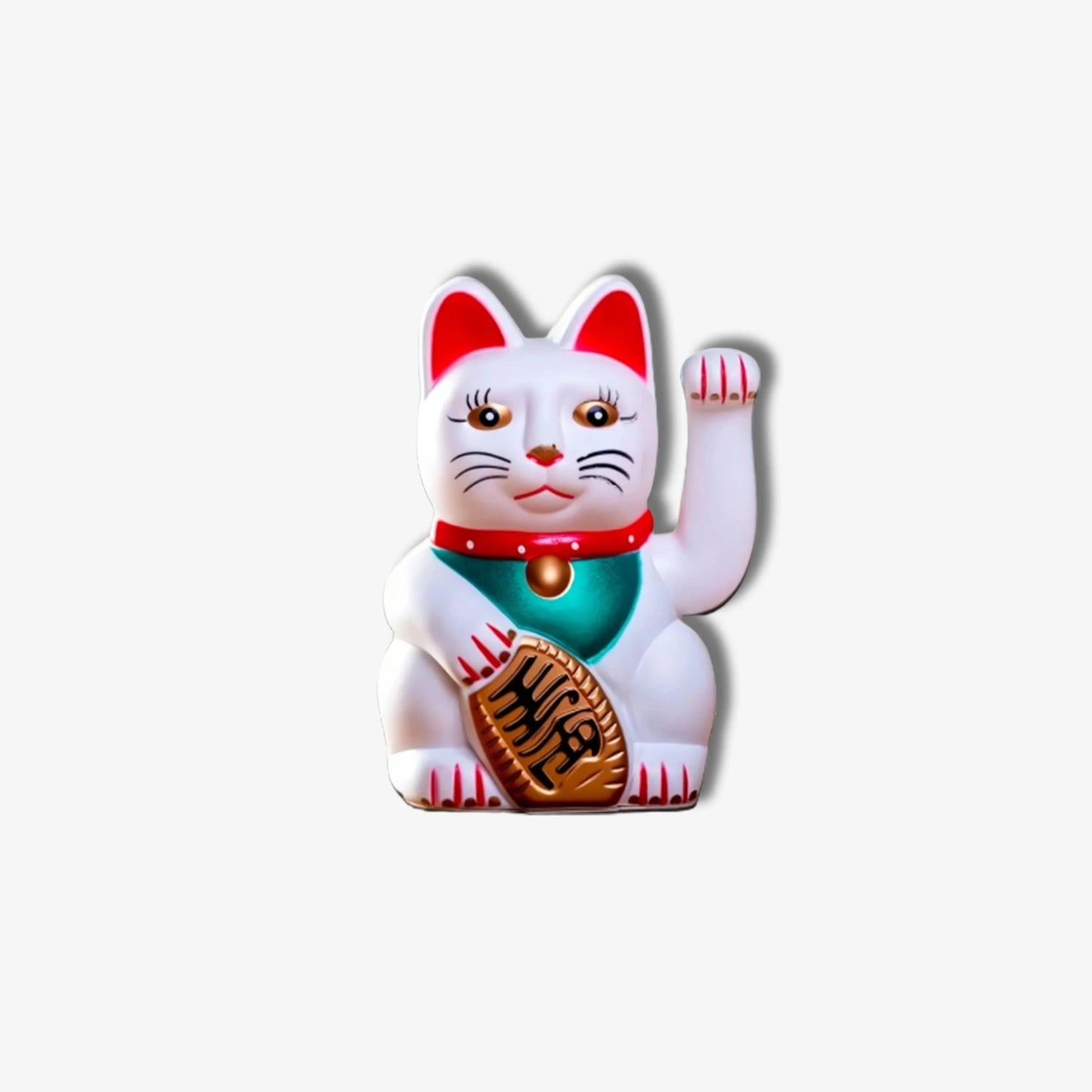 Gato De La Suerte Y Fortuna Maneki Neko Feng Shui Color Blanco