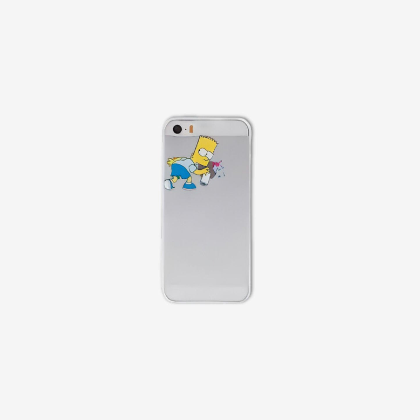 Carcasa de celular iphone-5s- simpsons Transparente