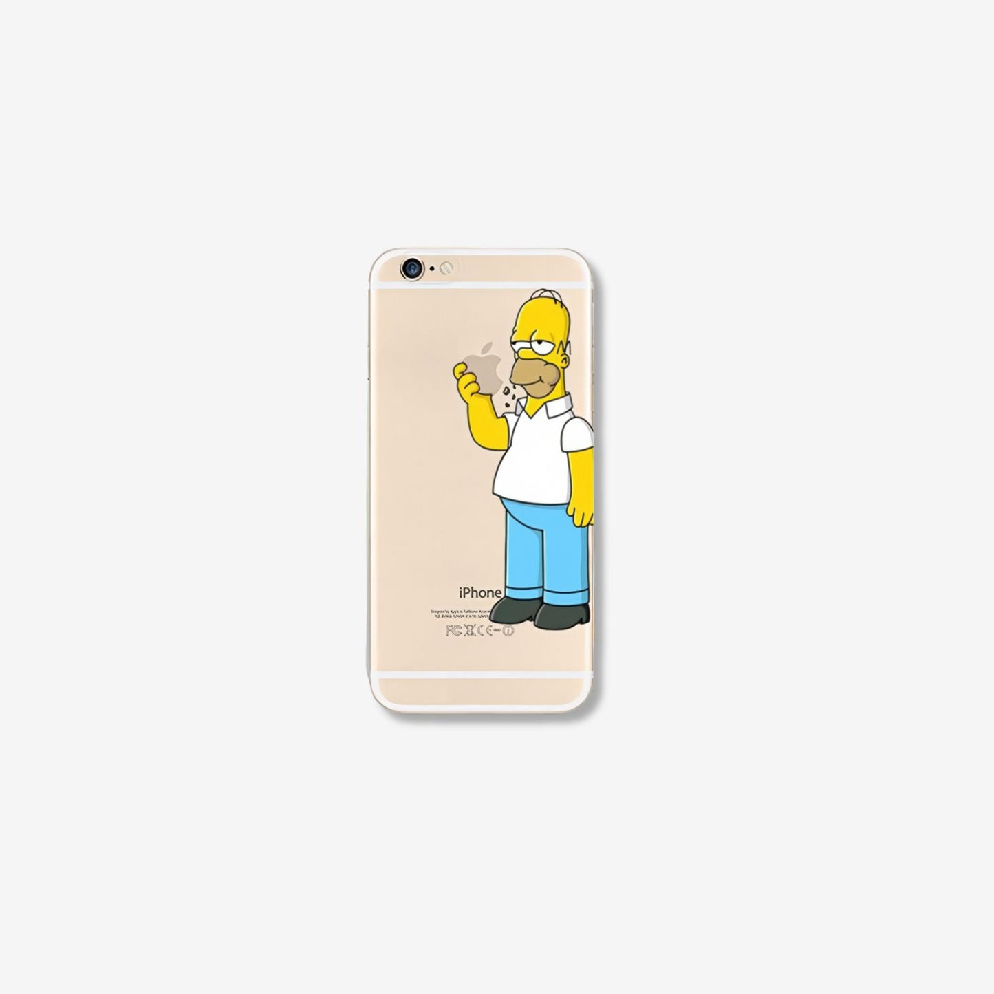 Carcasa de celular iphone-5s- simpsons Transparente