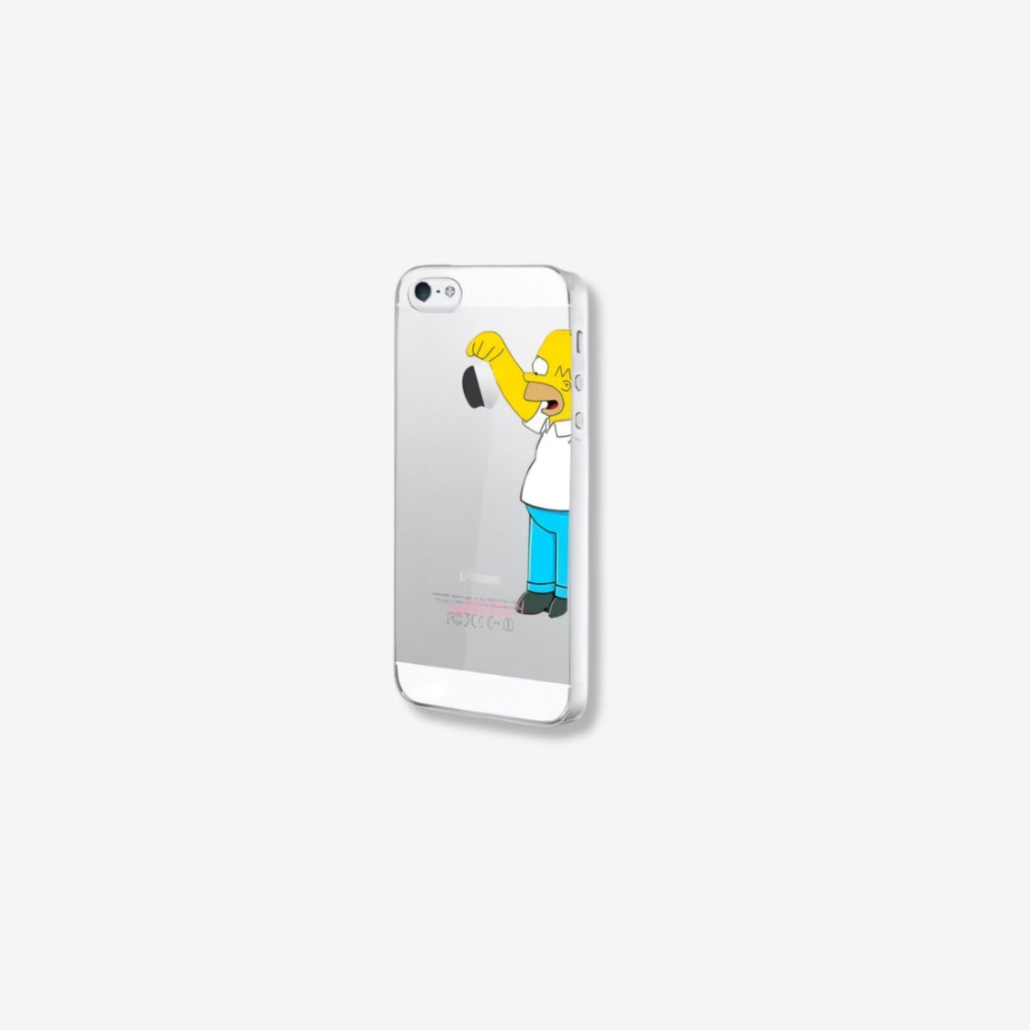 Carcasa de celular iphone-5s- simpsons Transparente