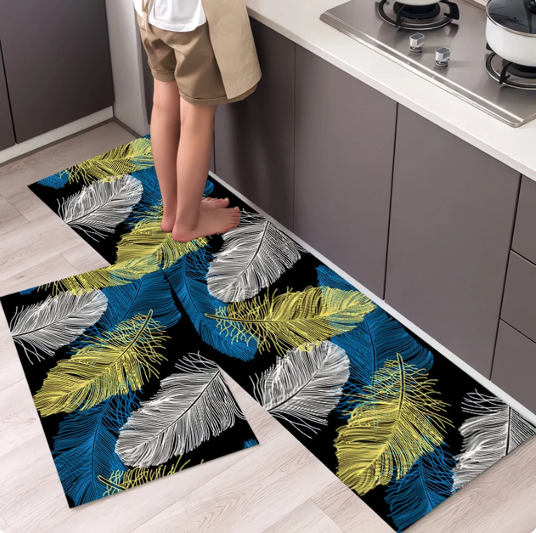 Alfombra de Estilo Moderno para Cocina, Baño y Más - Set 2 en 1 Calle Lima 51