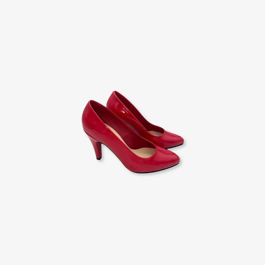 Tacones rojos para mujer punta puntiaguda