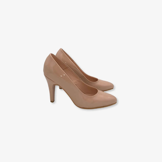 Tacones color piel  para mujer punta puntiaguda