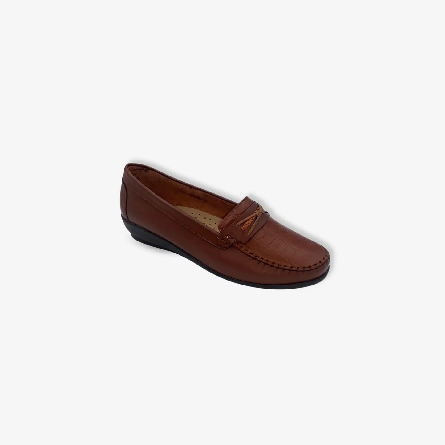 Zapato Mocasín Casual Mujer color Marron