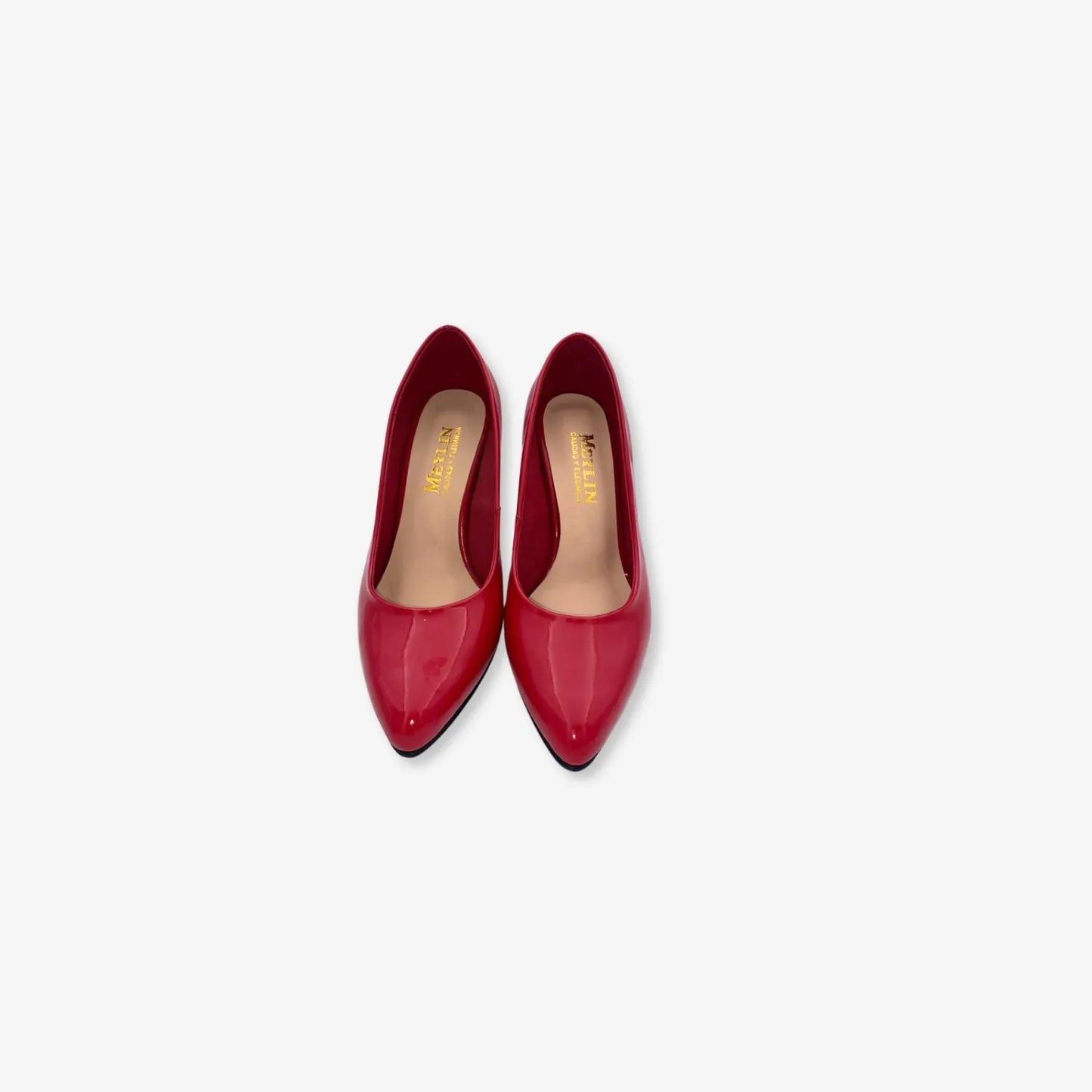 Tacones rojos para mujer punta puntiaguda