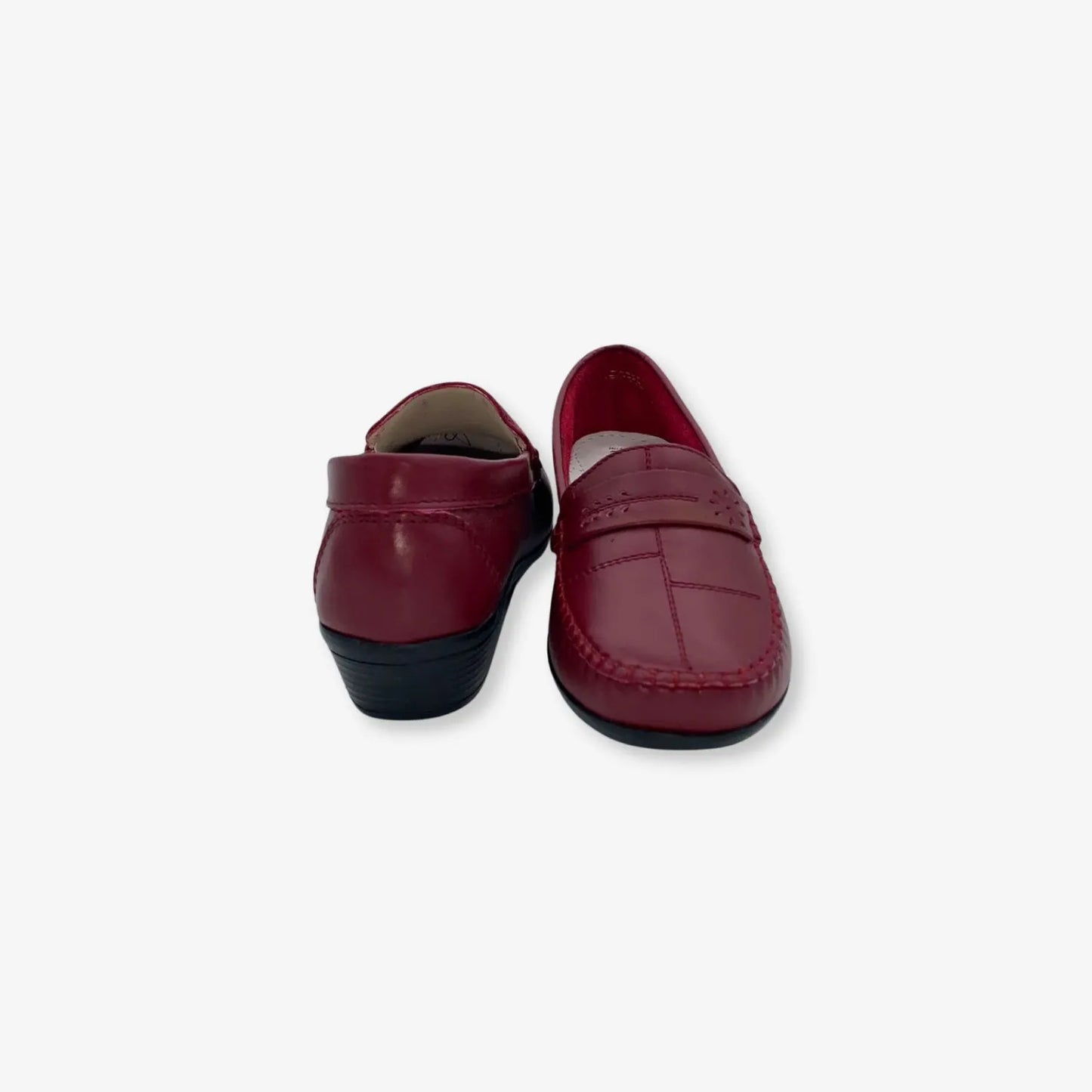 Zapato Mocasín Casual Mujer color  vino