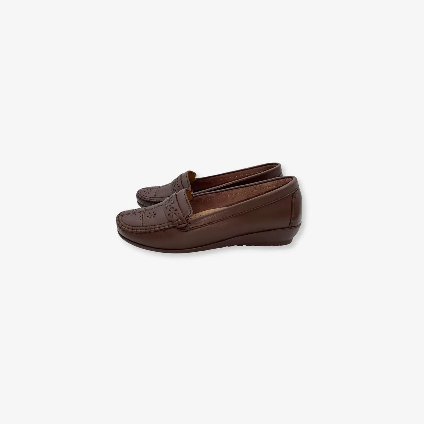 Zapato Mocasín Casual Mujer color Marron Oscuro