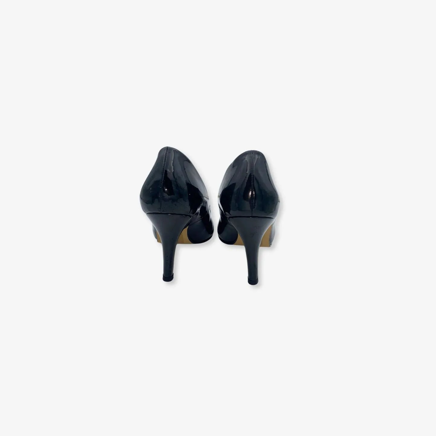 Tacones negros para mujer punta puntiaguda