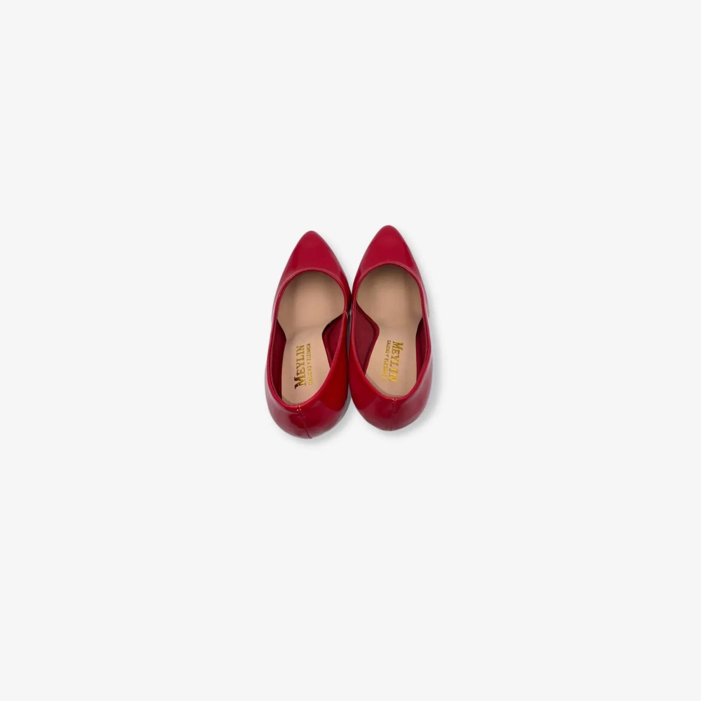 Tacones rojos para mujer punta puntiaguda