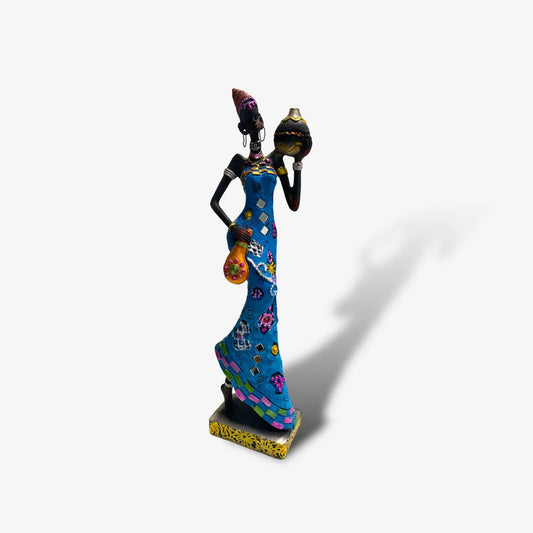 Figura de Estatua Dama Tribal Africana