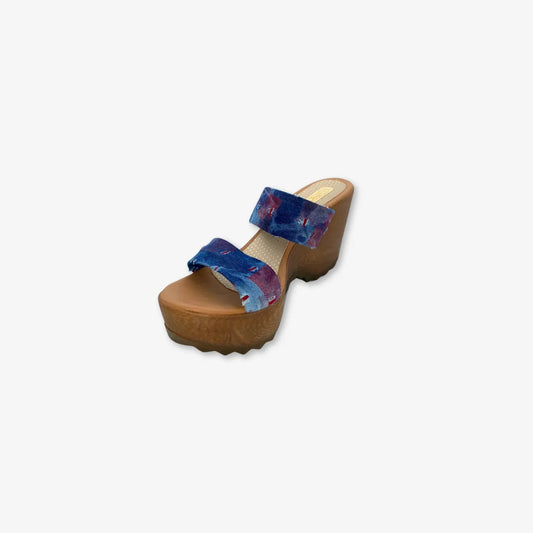 Sandalias con taco para  mujer Jeans Razgados