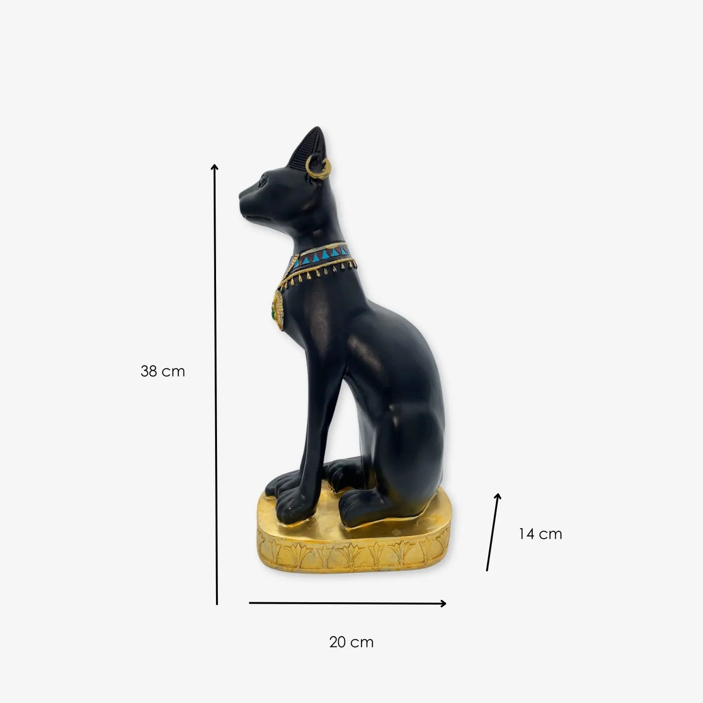 Arte refinado Egipto gato mesa ornamento Diosa Bastet artesanía coleccionable