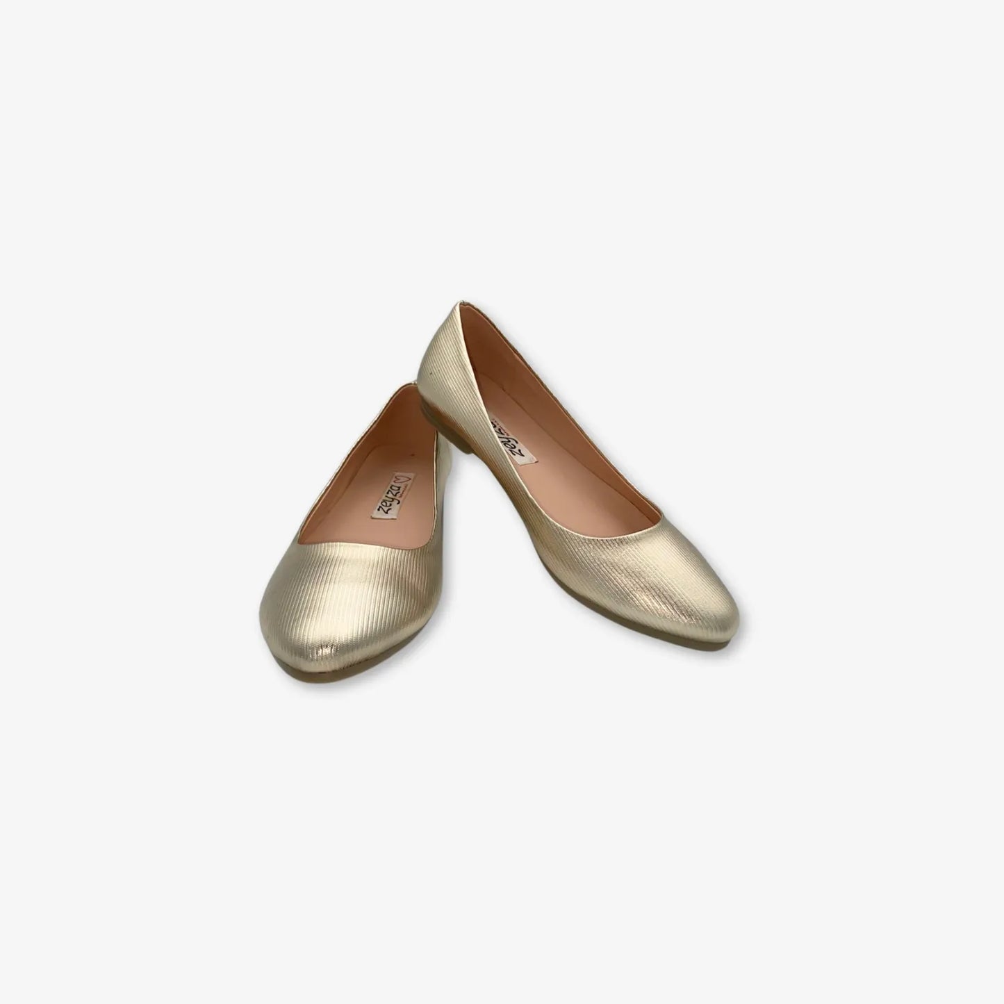 Zapato Planos Ballerina  para Mujer Verde  Oro